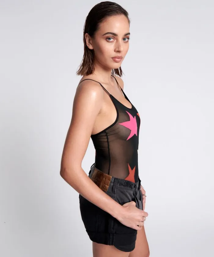 One Teaspoon Intimates STAR GAZING MESH BODYSUIT 8211 Women One Teaspoon Intimates STAR GAZING MESH BODYSUIT 8211 Women