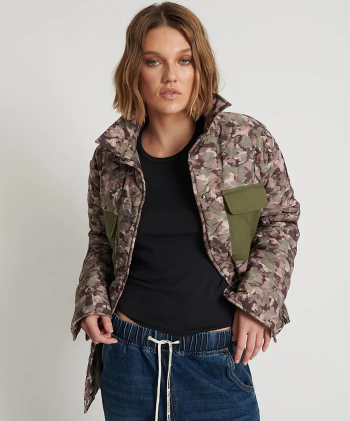 One Teaspoon Jackets CAMO QUILTED JACKET 8211 Women