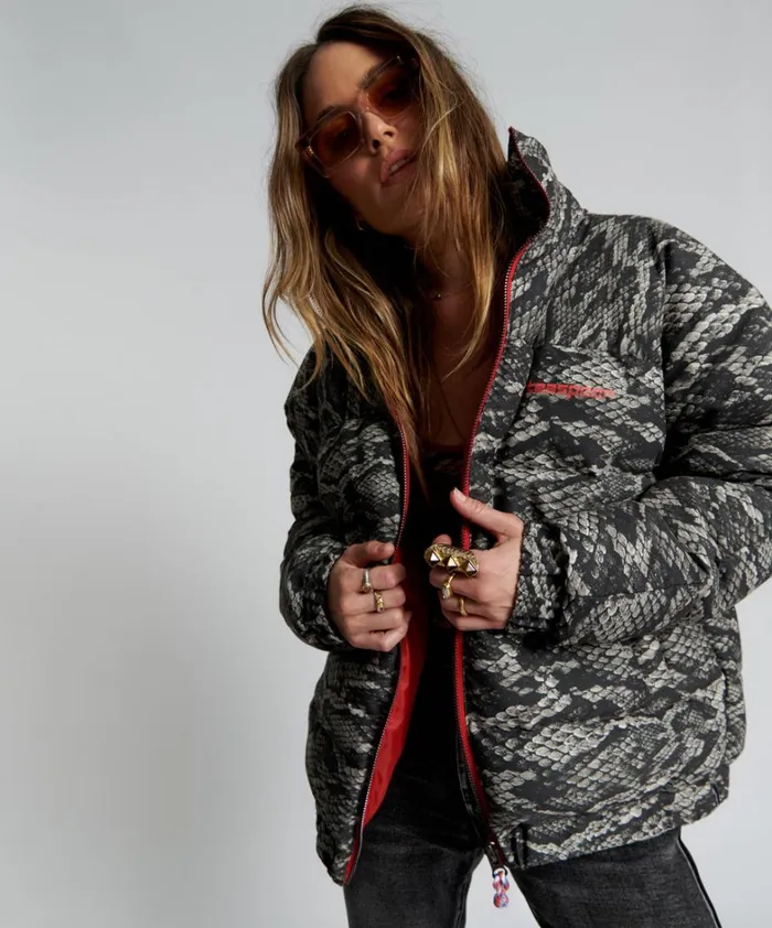 One Teaspoon Jackets SNAKED DIRTEE LOVE PUFFA JACKET 8211 Women