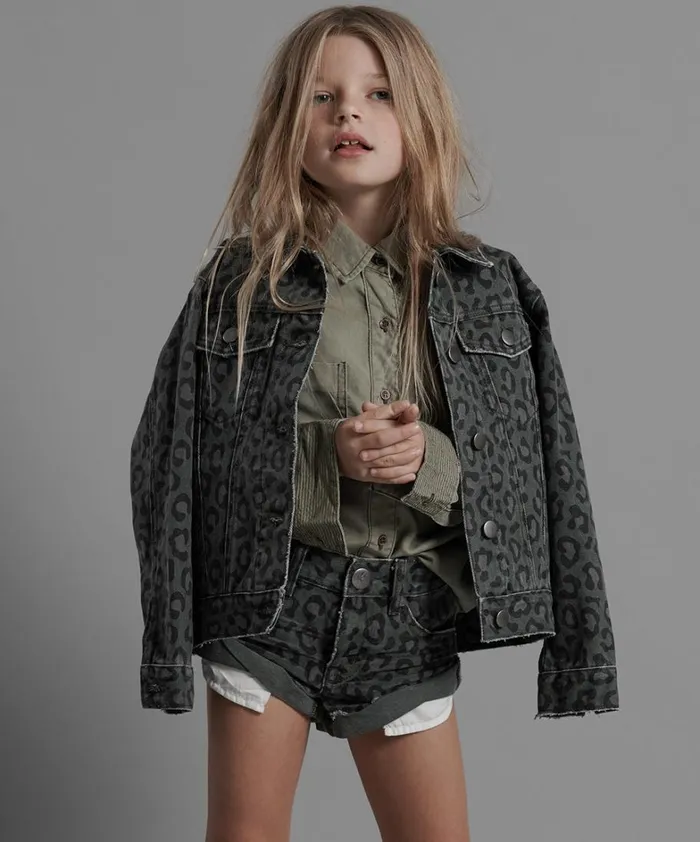 One Teaspoon Kids KIDS NIGHT CRAWLER KHAKI BANDITS DENIM SHORT 8211 Kids