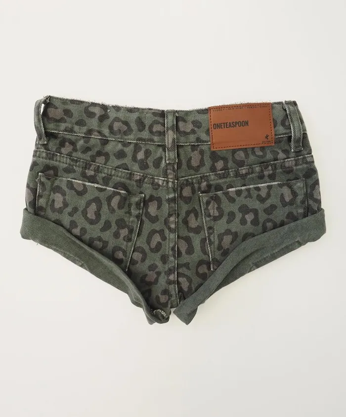 One Teaspoon Kids KIDS NIGHT CRAWLER KHAKI BANDITS DENIM SHORT 8211 Kids