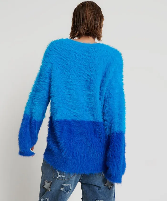 One Teaspoon Knitwear FLUFFY COLOUR BLOCKED SWEATER 8211 Women