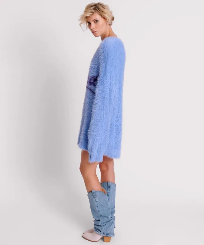 One Teaspoon Knitwear FLUFFY CORNFLOWER HOWDY KNIT SWEATER DRESS 8211 Women