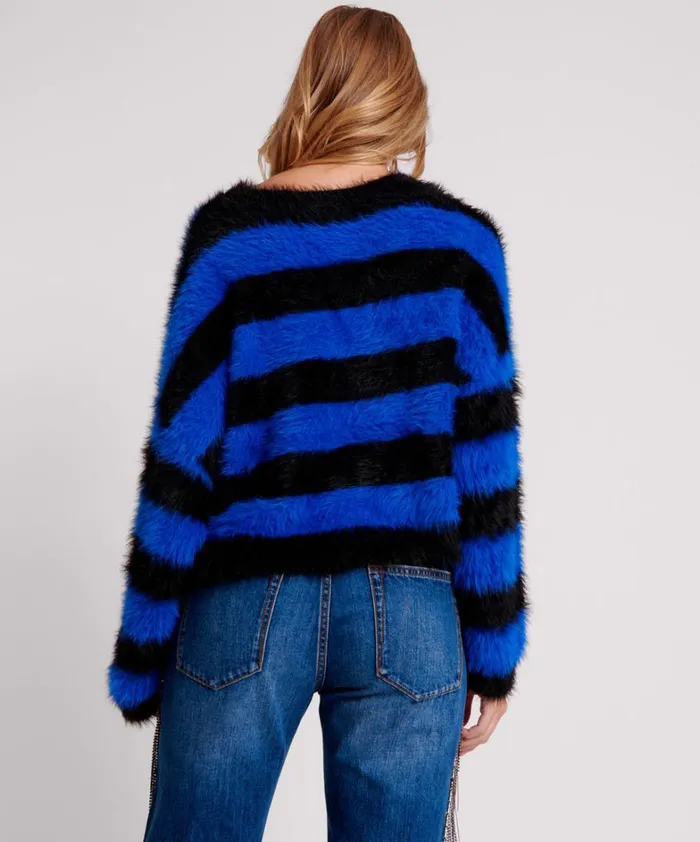 One Teaspoon Knitwear KRUGER STRIPE FLUFFY CROP KNIT SWEATER 8211 Women One Teaspoon Knitwear KRUGER STRIPE FLUFFY CROP KNIT SWEATER 8211 Women