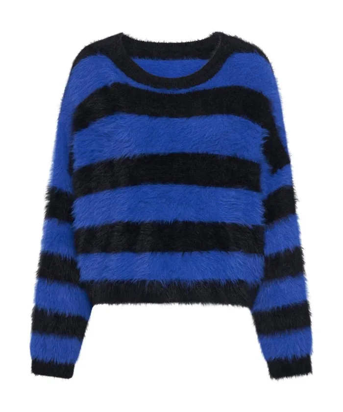 One Teaspoon Knitwear KRUGER STRIPE FLUFFY CROP KNIT SWEATER 8211 Women One Teaspoon Knitwear KRUGER STRIPE FLUFFY CROP KNIT SWEATER 8211 Women