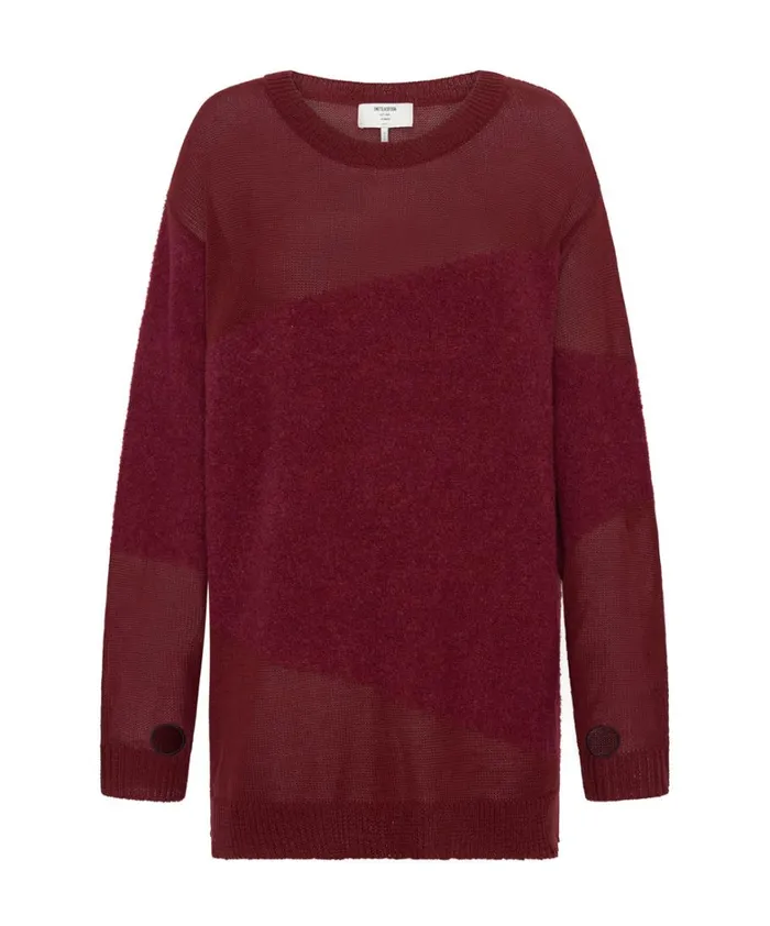 One Teaspoon Knitwear SHATTERED CREW KNIT SWEATER RED 8211 Women One Teaspoon Knitwear SHATTERED CREW KNIT SWEATER RED 8211 Women