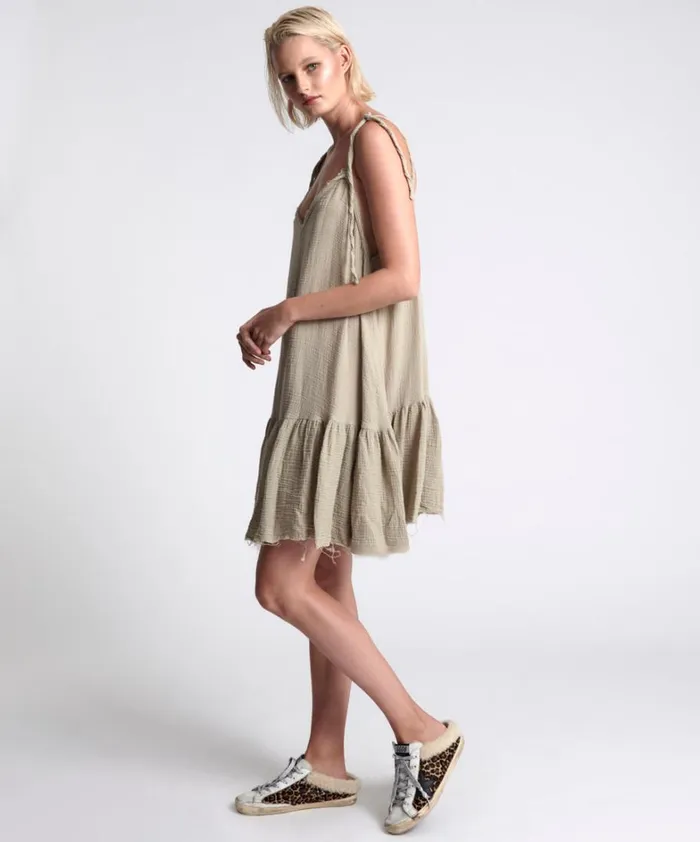 One Teaspoon Mini Dresses THE ICON STONE MUSLIN DRESS 8211 Women