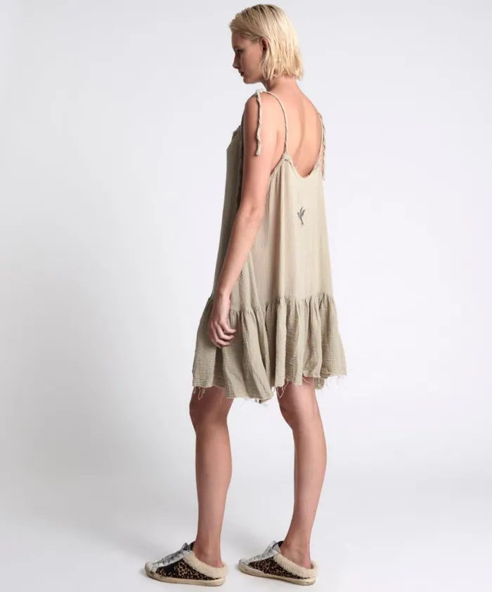 One Teaspoon Mini Dresses THE ICON STONE MUSLIN DRESS 8211 Women
