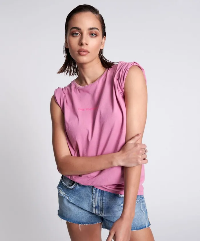 One Teaspoon Organic Tees SMILEY ORGANIC UNISEX TEE 8211 Women