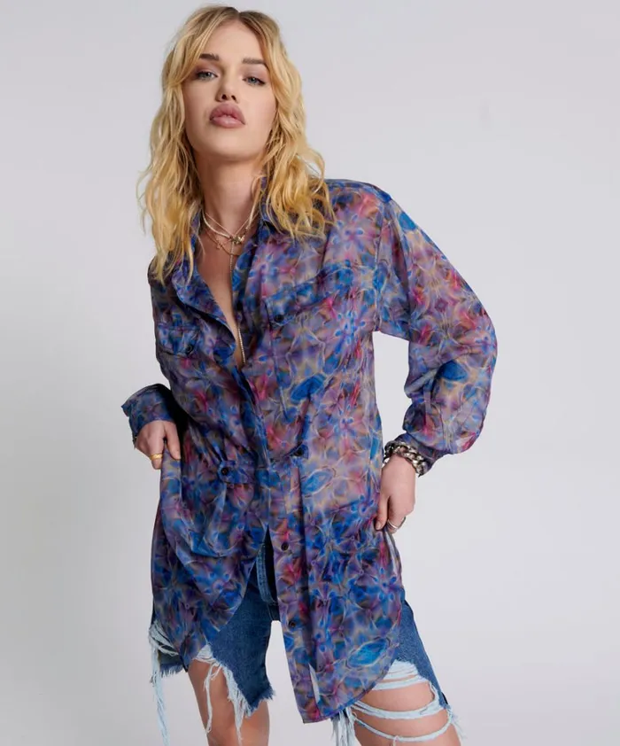 One Teaspoon Shirts CYMATIC REFLECTIONS UTILITY SHIRT 8211 Women