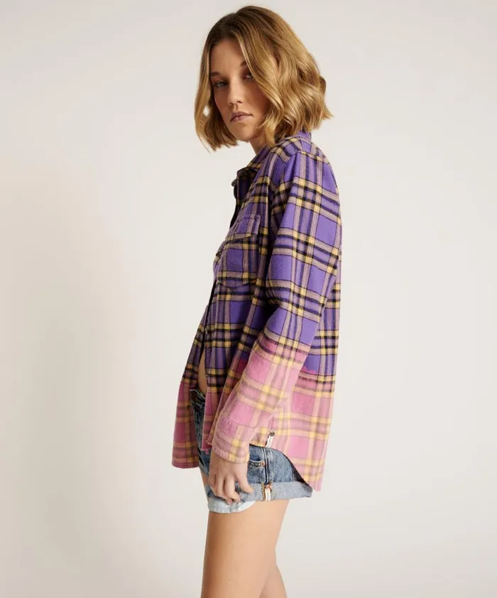 One Teaspoon Shirts DIP DYE FLANNEL LIBERTY SHIRT 8211 Women