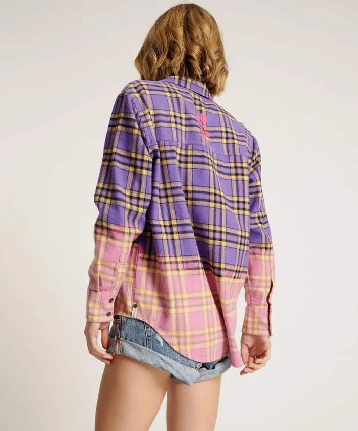 One Teaspoon Shirts DIP DYE FLANNEL LIBERTY SHIRT 8211 Women