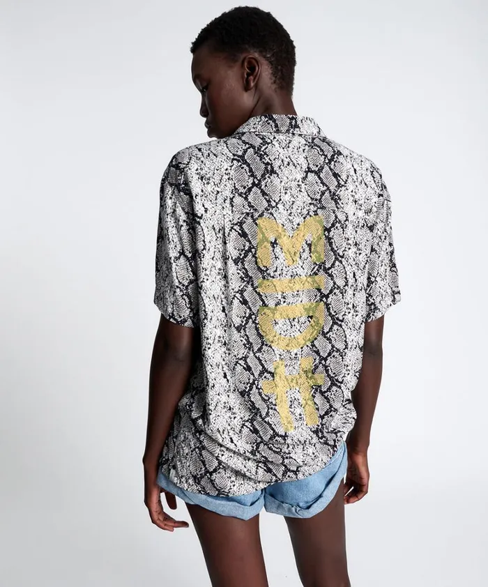 One Teaspoon Shirts MIDH SNAKE UNISEX SHIRT 8211 Women