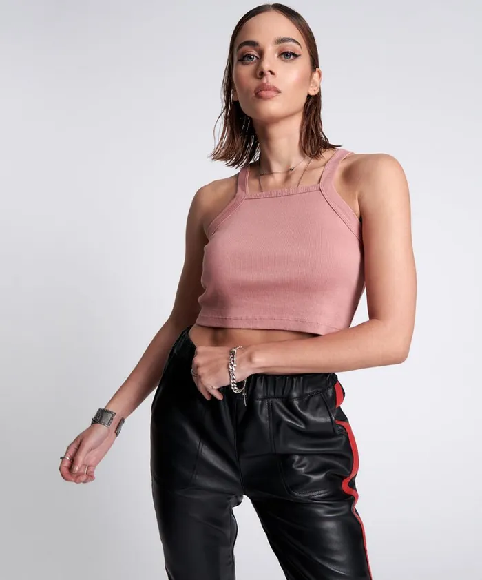 One Teaspoon Tees and Tanks BAMBOO LOGO RALLY TANK 8211 Women