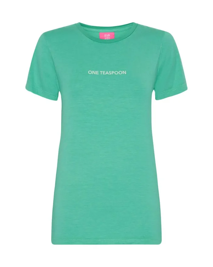 One Teaspoon Tees and Tanks ONE TEASPOON FITTED LOGO TEE GREEN 8211 Women One Teaspoon Tees and Tanks ONE TEASPOON FITTED LOGO TEE GREEN 8211 Women