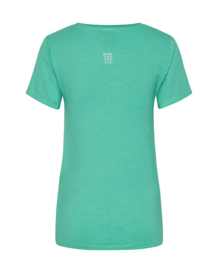 One Teaspoon Tees and Tanks ONE TEASPOON FITTED LOGO TEE GREEN 8211 Women One Teaspoon Tees and Tanks ONE TEASPOON FITTED LOGO TEE GREEN 8211 Women