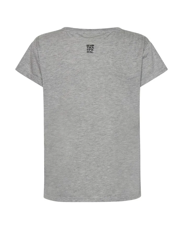 One Teaspoon Tees and Tanks ONE TEASPOON SCOOP NECK BASIC TEE GREY 8211 Women