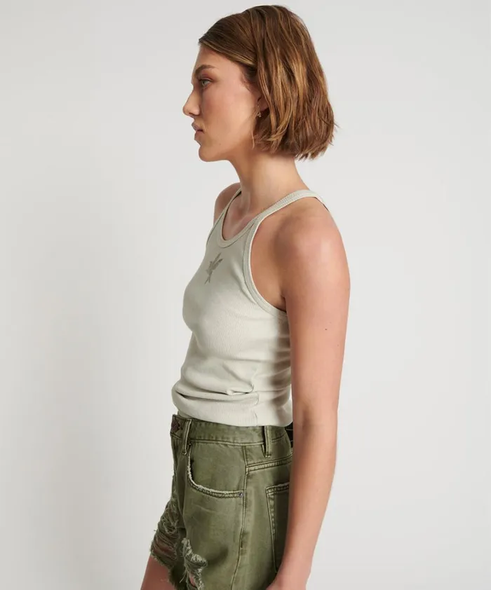 One Teaspoon Tees and Tanks ONETEASPOON RIB SINGLET 8211 Women One Teaspoon Tees and Tanks ONETEASPOON RIB SINGLET 8211 Women