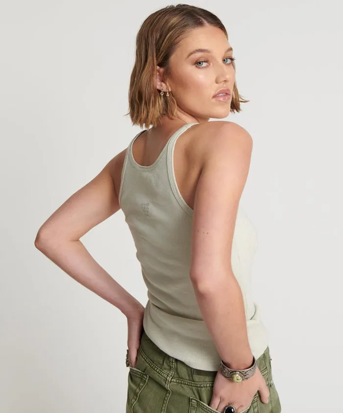 One Teaspoon Tees and Tanks ONETEASPOON RIB SINGLET 8211 Women One Teaspoon Tees and Tanks ONETEASPOON RIB SINGLET 8211 Women