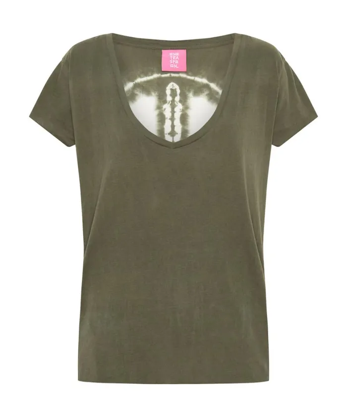 One Teaspoon Tees and Tanks ORGANIC PEACE SCOOP NECK TEE 8211 Women