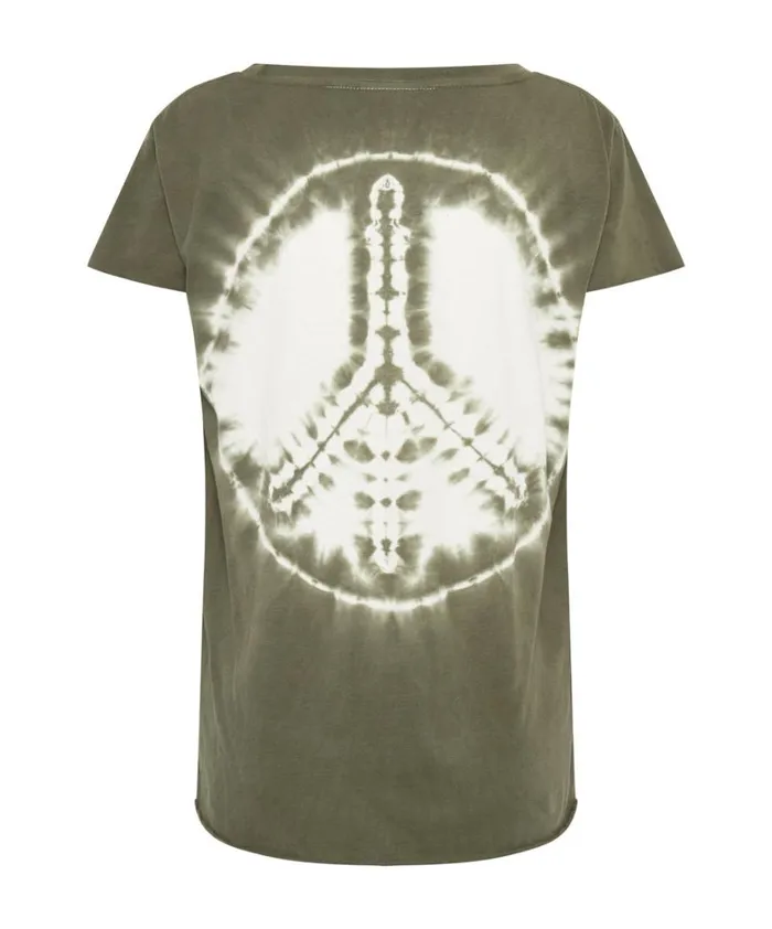 One Teaspoon Tees and Tanks ORGANIC PEACE SCOOP NECK TEE 8211 Women