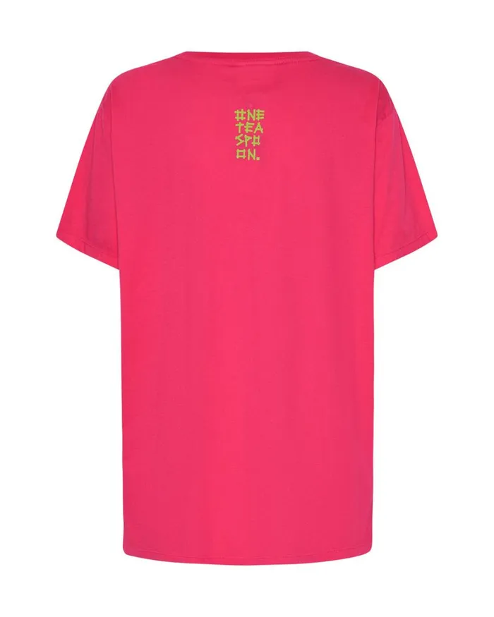 One Teaspoon Tees and Tanks PINK GLO ONE TEASPOON ORGANIC LOGO UNISEX TEE 8211 Women