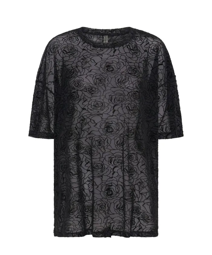 One Teaspoon Tees and Tanks POISON ROSE MESH TEE 8211 Women
