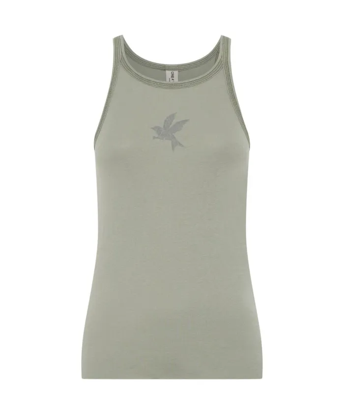 One Teaspoon Tees and Tanks SAGE ONE TEASPOON FINE RIB SINGLET 8211 Women One Teaspoon Tees and Tanks SAGE ONE TEASPOON FINE RIB SINGLET 8211 Women