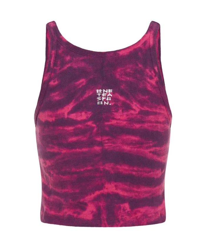 One Teaspoon Tees and Tanks TIE DYE HEART CROPPED RIB TANK 8211 Women One Teaspoon Tees and Tanks TIE DYE HEART CROPPED RIB TANK 8211 Women