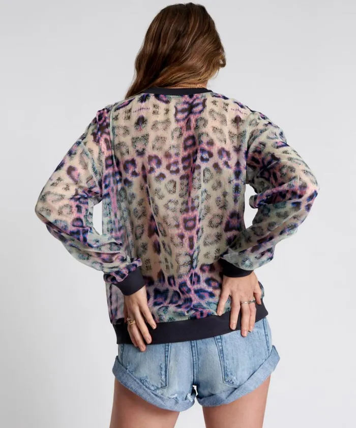 One Teaspoon Tops COLLISION CHIFFON LONGSLEEVE TOP 8211 Women