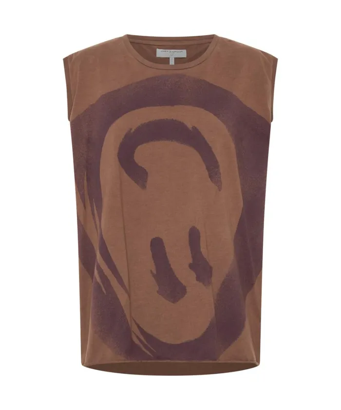 One Teaspoon Tops HAND SPRAYED SMILEY OVERSIZED TANK 8211 Women One Teaspoon Tops HAND SPRAYED SMILEY OVERSIZED TANK 8211 Women