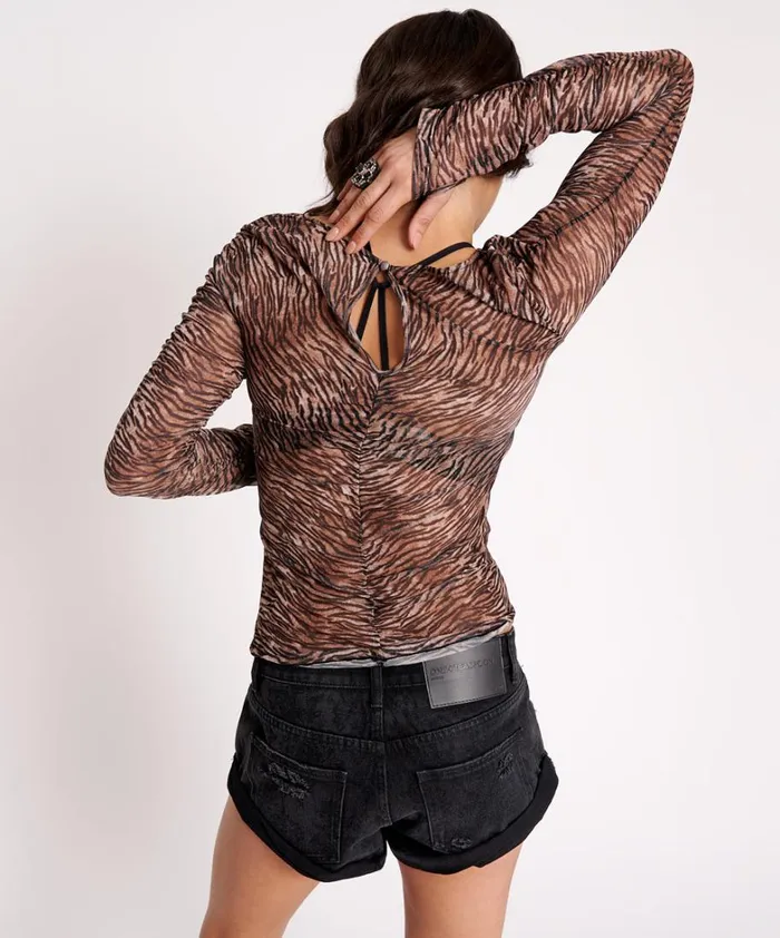 One Teaspoon Tops NIGHT FEVER MESH LONGSLEEVE TOP 8211 Women One Teaspoon Tops NIGHT FEVER MESH LONGSLEEVE TOP 8211 Women