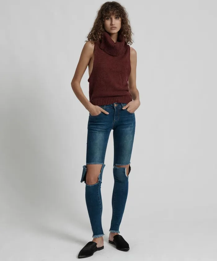 One Teaspoon Tops PARISIENNE ROLL NECK TOP 8211 Women