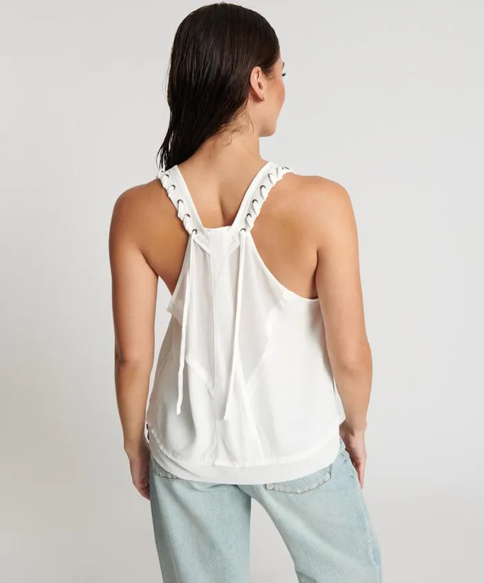 One Teaspoon Tops WHITE LACED CHARLESTON TOP 8211 Women