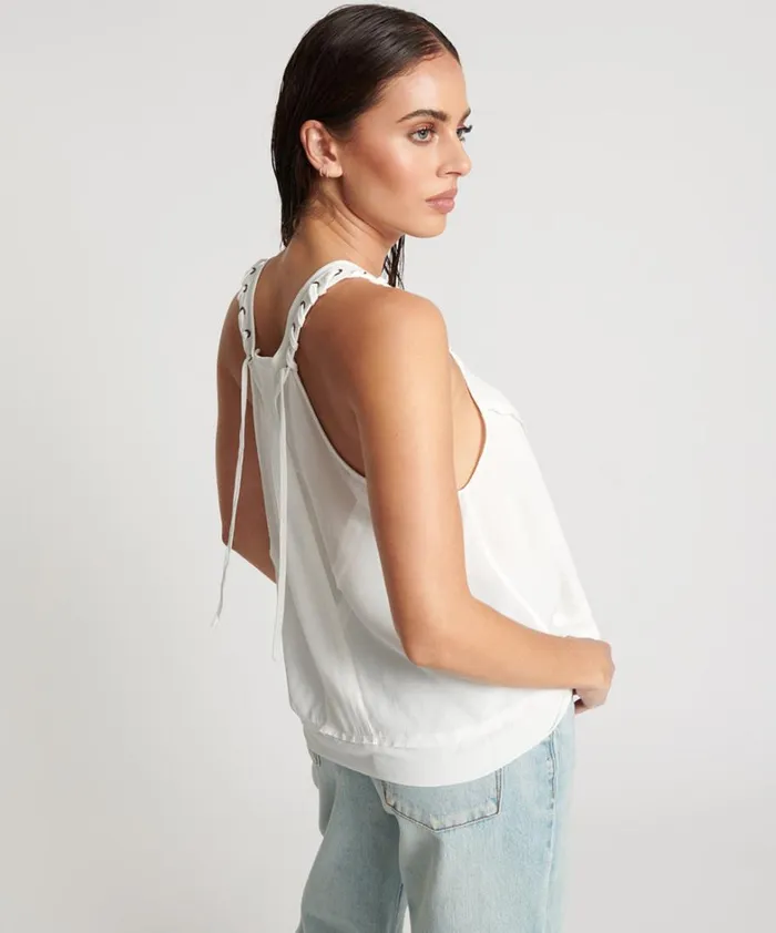 One Teaspoon Tops WHITE LACED CHARLESTON TOP 8211 Women