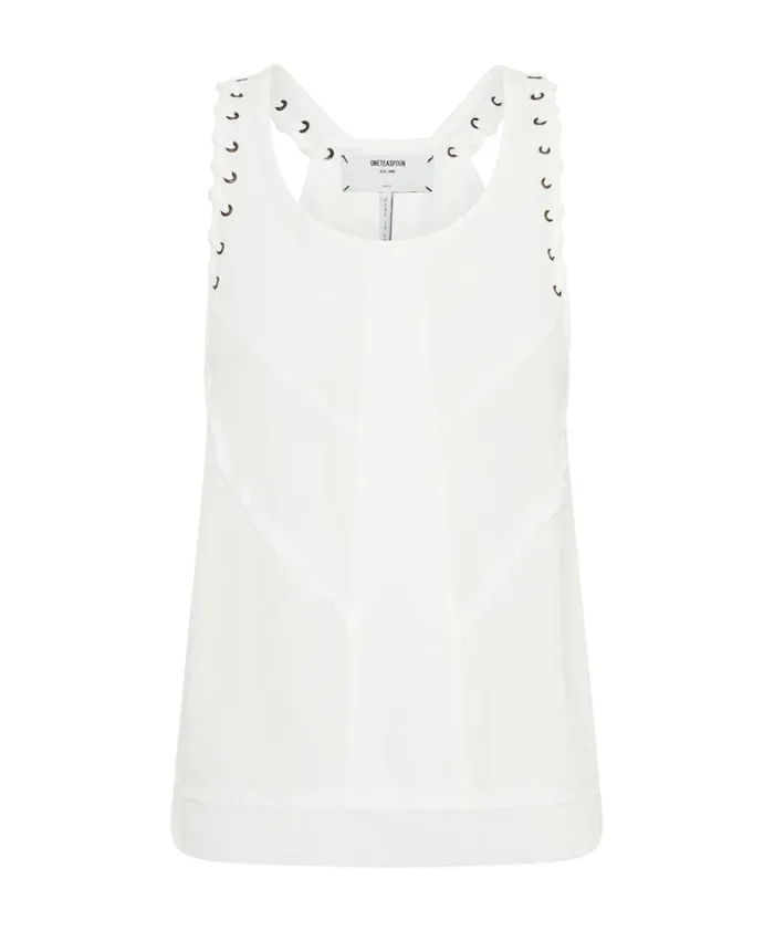 One Teaspoon Tops WHITE LACED CHARLESTON TOP 8211 Women