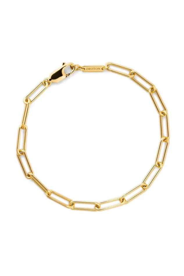 Oroton Bracelets Jewellery Gianna Paper Link Chain Bracelet 18k Gold