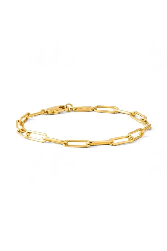 Oroton Bracelets Jewellery Gianna Paper Link Chain Bracelet 18k Gold