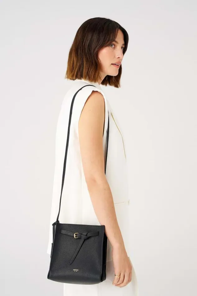 Oroton Crossbody Women Margot Mini Bucket Bag Black