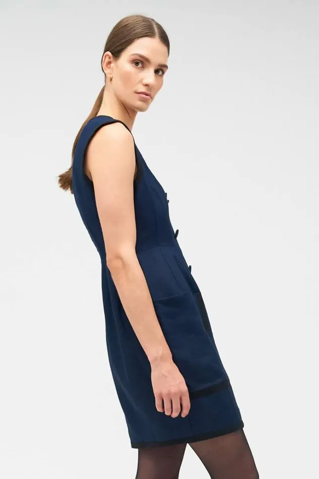 Oroton Dresses Women Contrast Bind Shift Dress North Sea