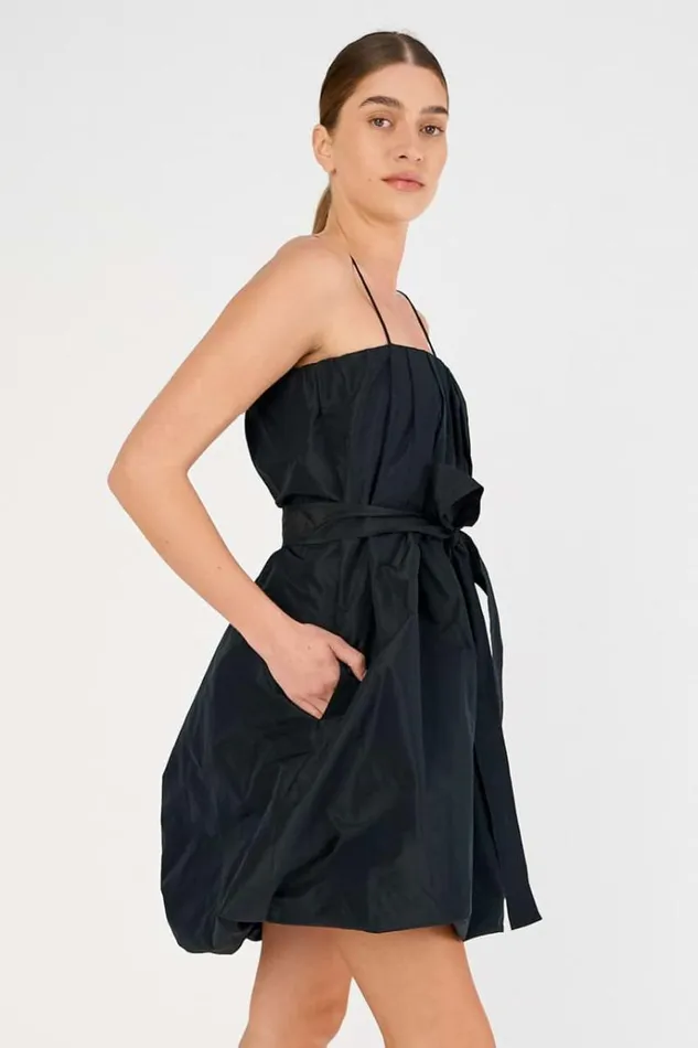 Oroton Dresses Women Taffeta Mini Dress Black