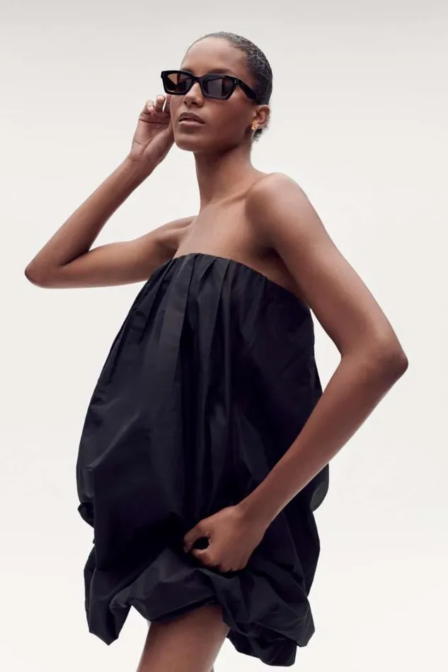 Oroton Dresses Women Taffeta Mini Dress Black