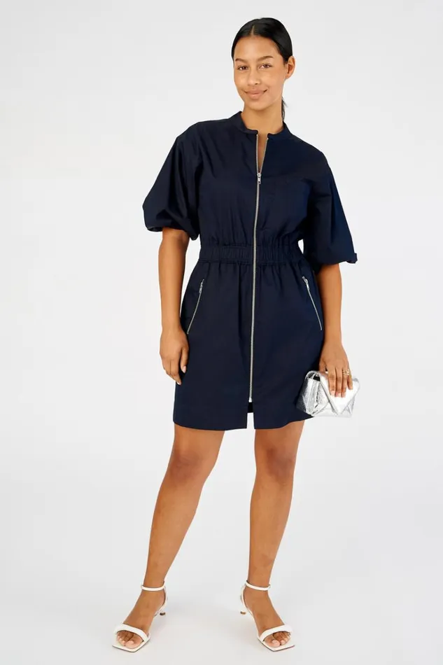 Oroton Dresses Women Zip Utility Dress North Sea