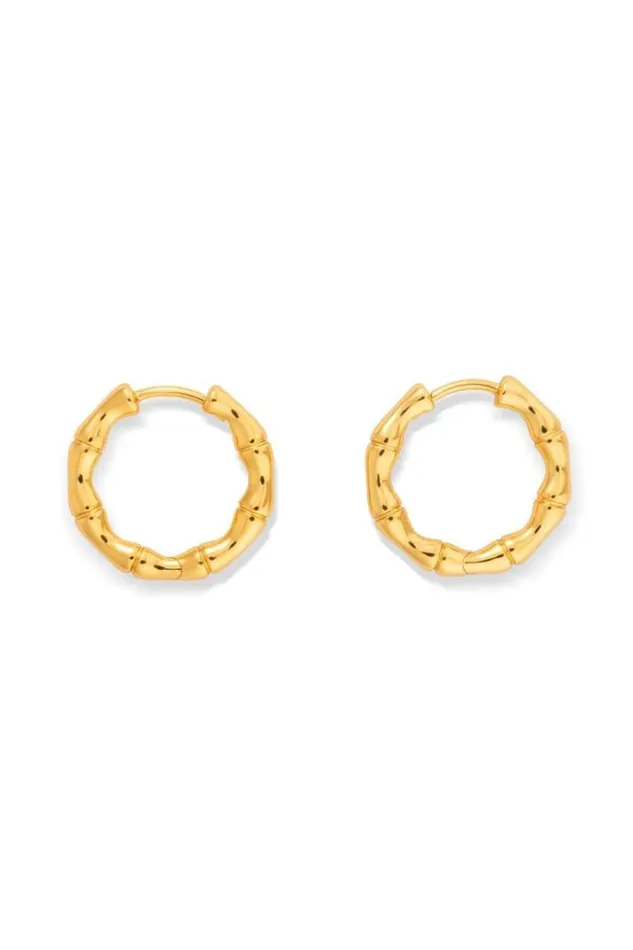 Oroton Earrings Jewellery Fife Hoops 18k Gold