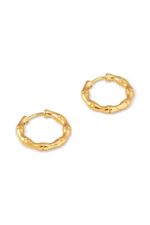 Oroton Earrings Jewellery Fife Hoops 18k Gold