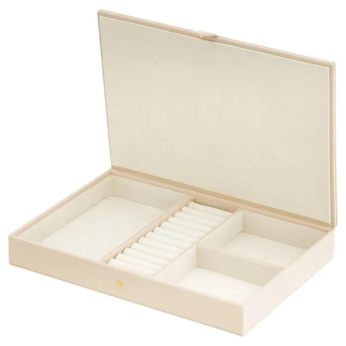 Oroton Jewellery Cases Accessories Indi Large Jewellery Box Ecru