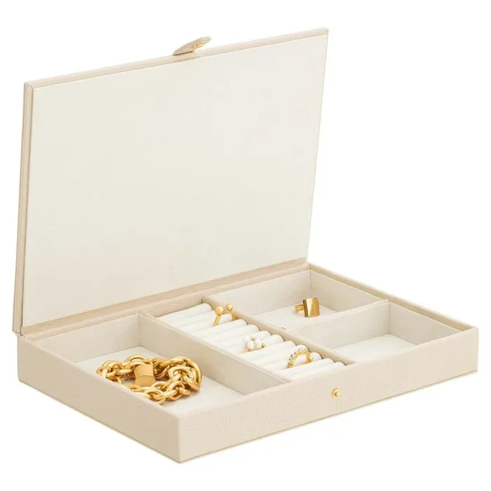 Oroton Jewellery Cases Accessories Indi Large Jewellery Box Ecru