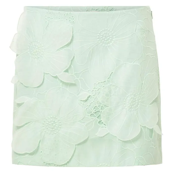 Oroton Skirts Women Lace Mini Skirt Sea Spray