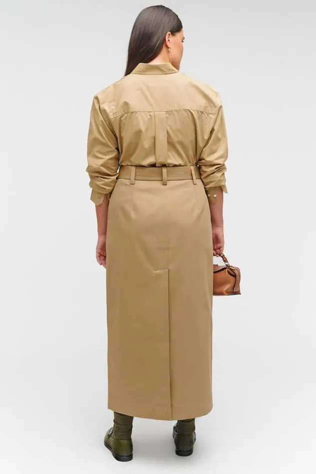 Oroton Skirts Women Wrap Utility Skirt Dark Camel