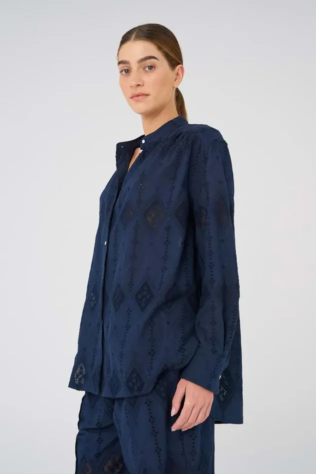 Oroton Tops Women Diamond Lace Tunic North Sea